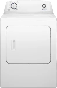 Whirlpool Amana Dryer Model CE8517W2. White dryer, front view